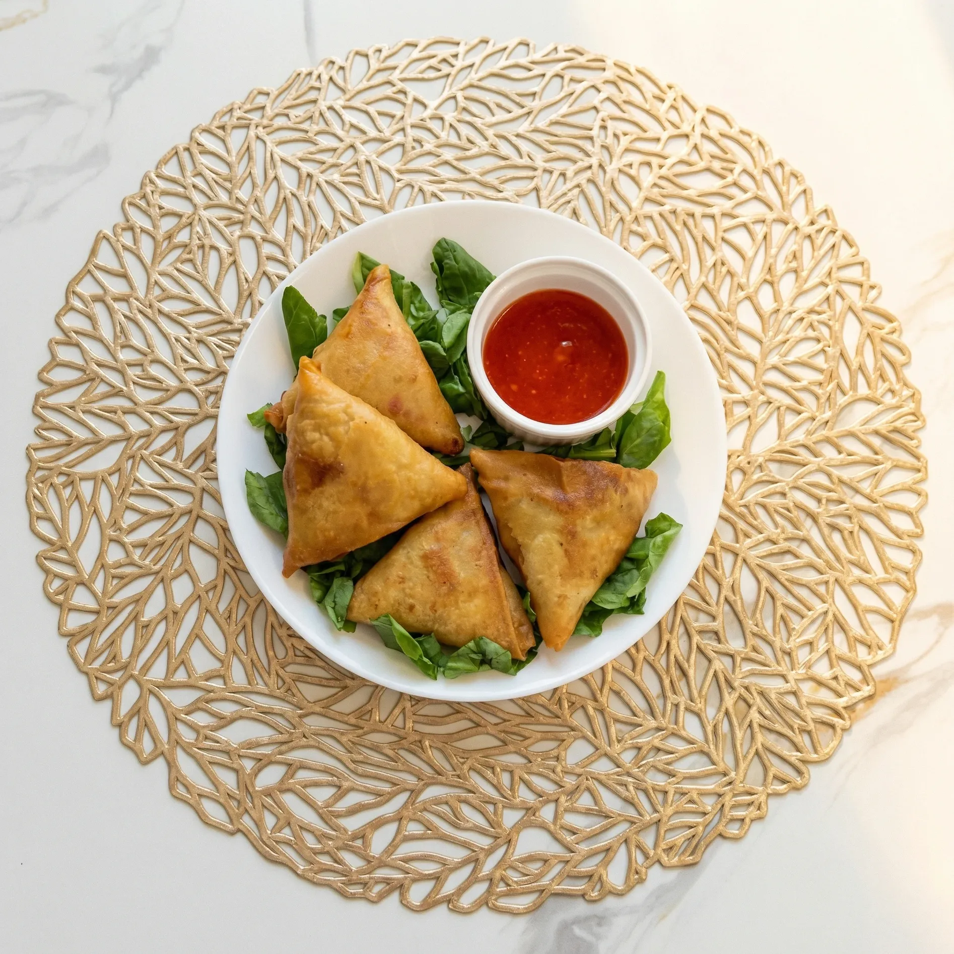 Kofta Briouate at Tajine House Restaurant Edmonton - minced beef wrapped in crispy filo pastry